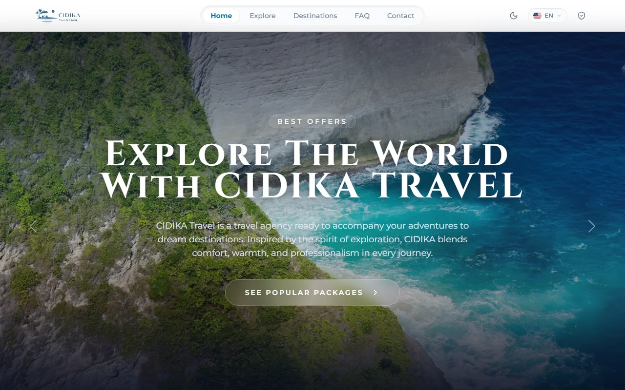 Screenshot Cidika Travel