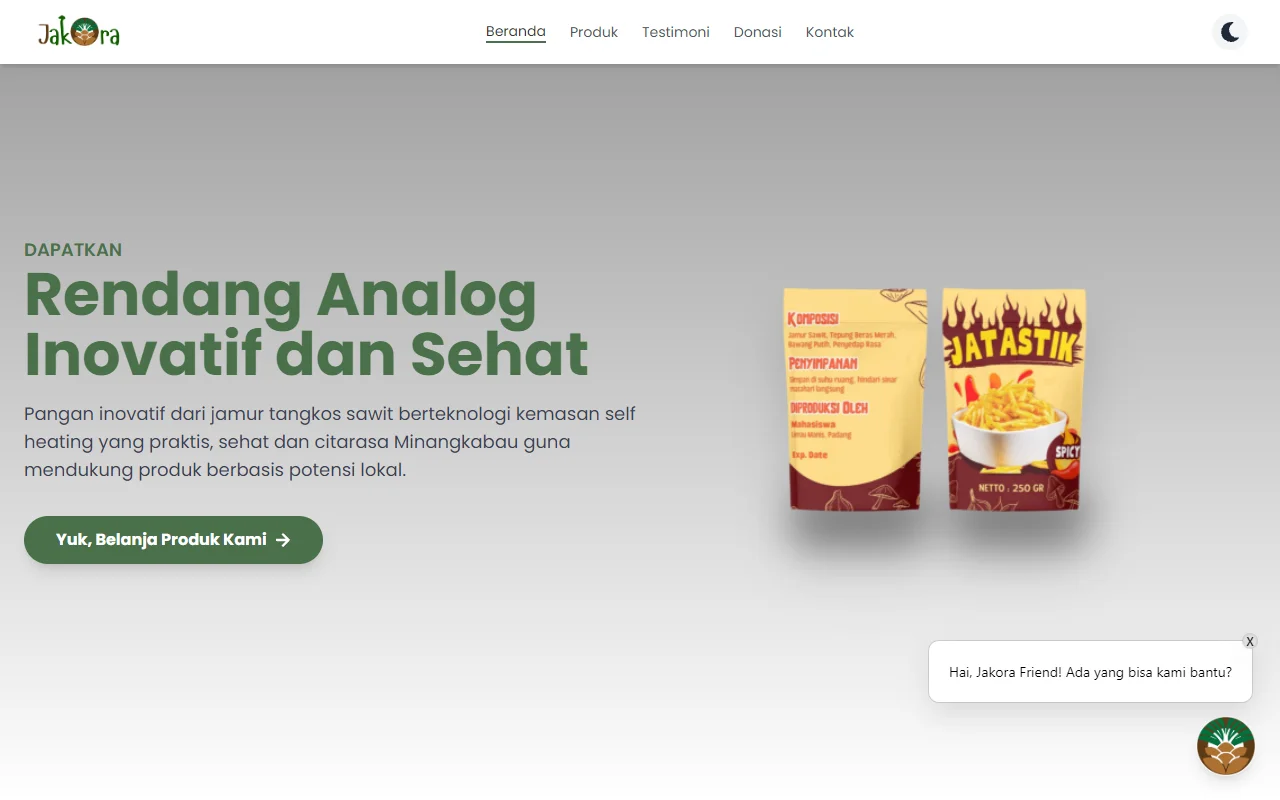 Screenshot website Jakora